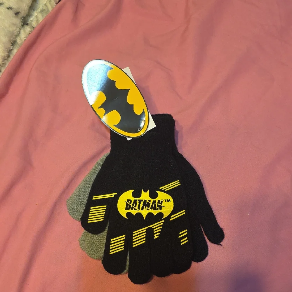 Batman Black and Gray Gloves